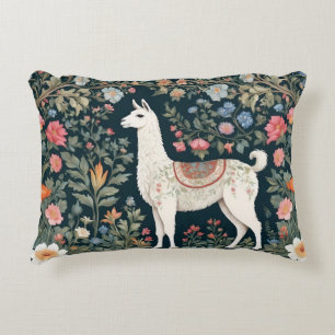 Niedlich Llama Elegant Floral Dekokissen