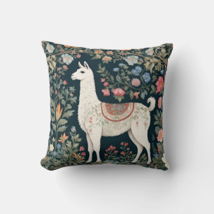 Niedlich Llama Elegant Floral Kissen
