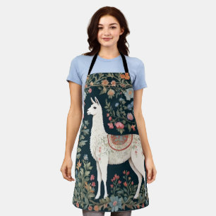 Niedlich Llama Elegant Floral Schürze