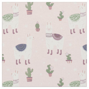 Niedlich Llama Fabric Stoff