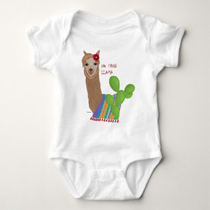 Niedlich Llama Floral Cactus No Prob-Llama Baby Strampler
