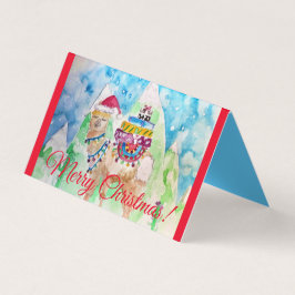 Niedlich Llama Frohe Weihnachts-Red-Card-Set