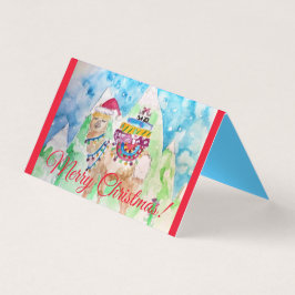 Niedlich Llama Frohe Weihnachts-Red-Card-Set