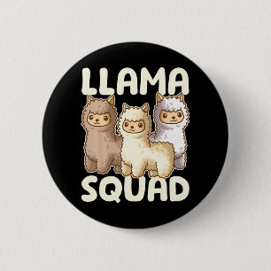 Niedlich Llama Squad Button