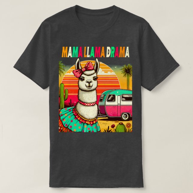 Niedlich Llama Squad Shirt Retro 80er Style Design (Design vorne)