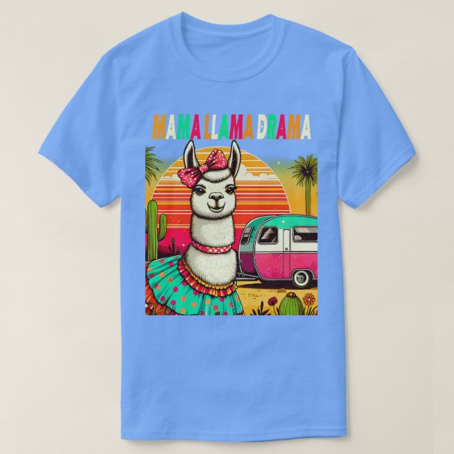 Niedlich Llama Squad Shirt Retro 80er Style Design (Design vorne)