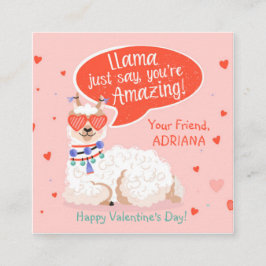 Niedlich Llama Valentine Begleitkarte