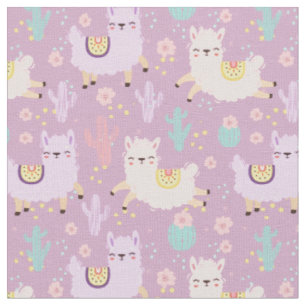 Niedlich Llamas Stoff