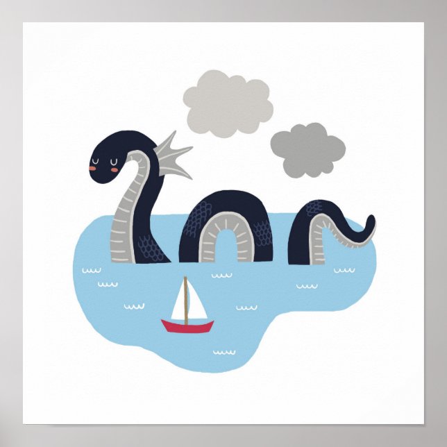 Niedlich Loch Ness Monster Poster (Vorne)