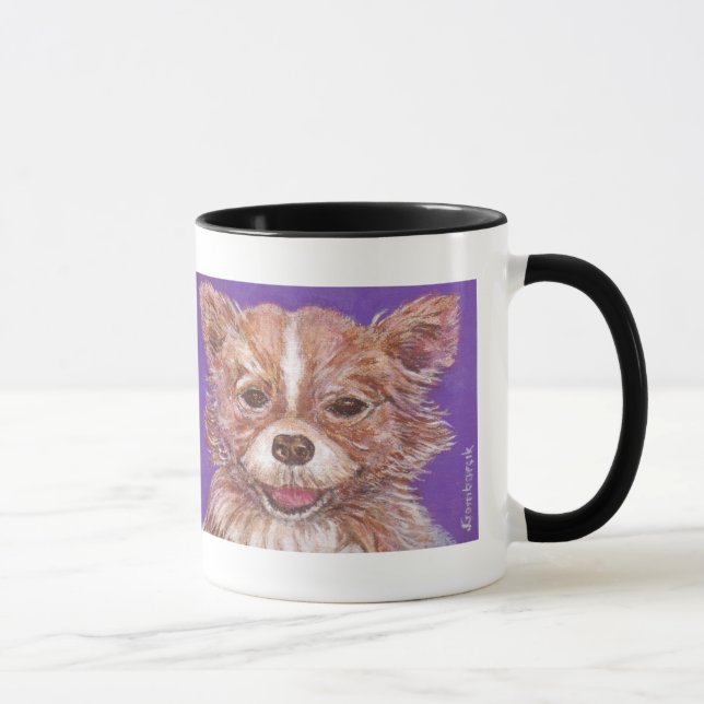 Niedlich Long Hair Chihuahua Tasse (Rechts)
