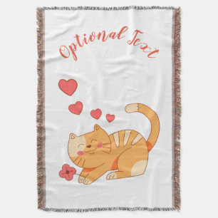 Niedlich Love Orange Tabby Kitten   Decke