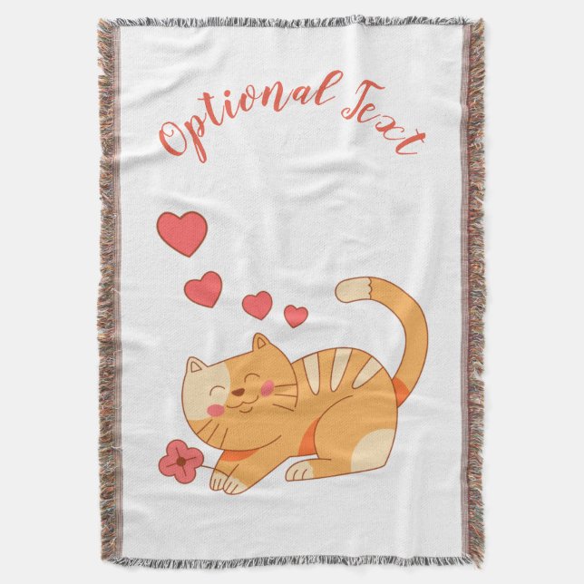 Niedlich Love Orange Tabby Kitten Decke (Vorderseite Vertikal)