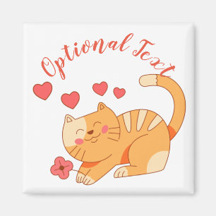 Niedlich Love Orange Tabby Kitten Magnet