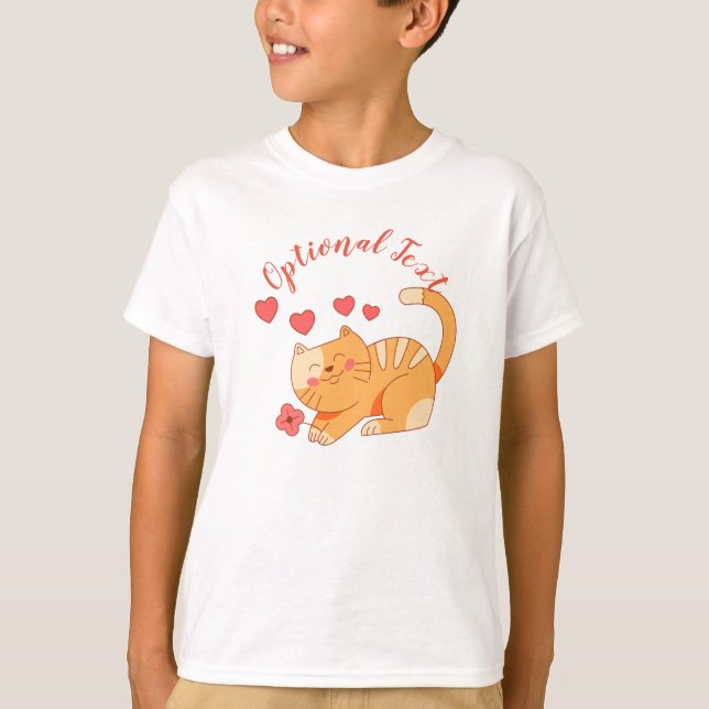 Niedlich Love Orange Tabby Kitten   T-Shirt (Vorderseite)