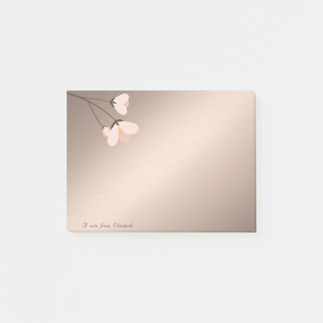 Niedlich Lovely Stilvoll Elegante Blume Post-it Klebezettel (Vorderseite)