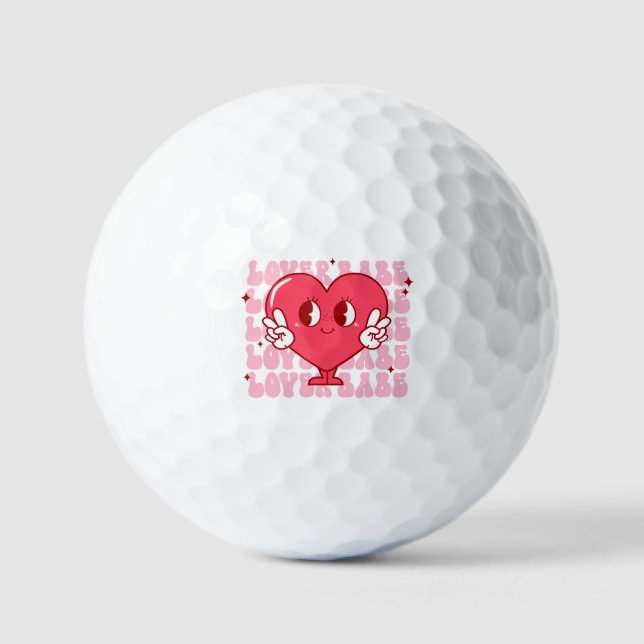 Niedlich Lover Babe Heart Golfball (Vorderseite)