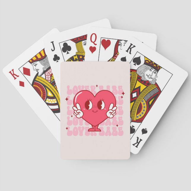 Niedlich Lover Babe Heart Spielkarten (Rückseite)