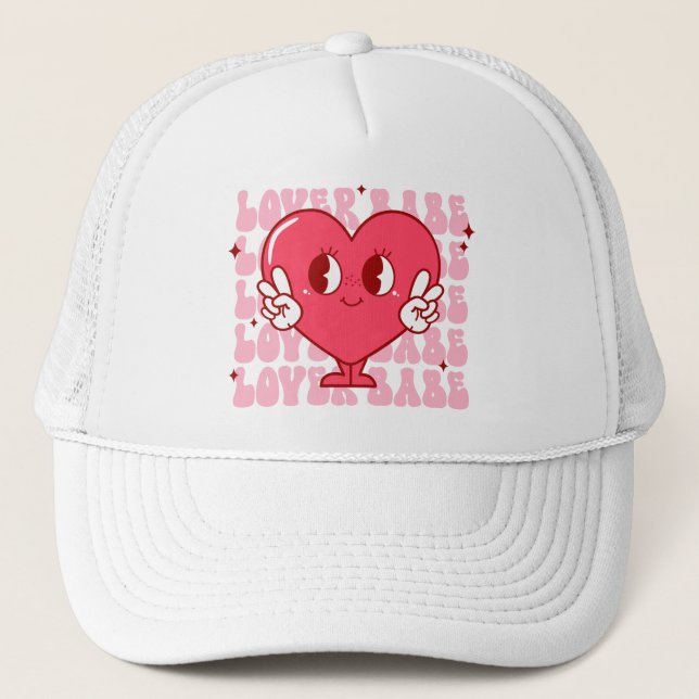 Niedlich Lover Babe Heart Truckerkappe (Vorderseite)