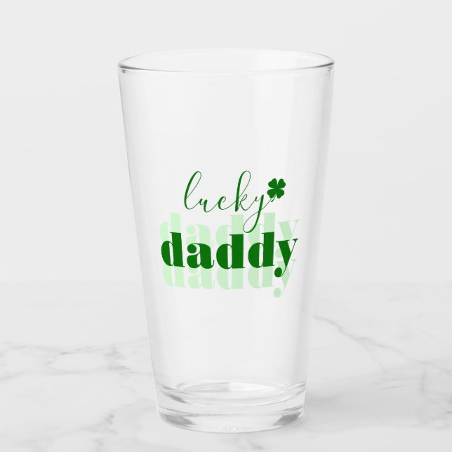 Niedlich Lucky Daddy Green St Patrick's Day Glas (Vorderseite)