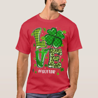Niedlich Lucky Guitar Kleeblatt Irish Happy St Pat T-Shirt
