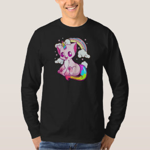 Niedlich & lustig Einhorn Katze Rainbow Kitty Unic T-Shirt