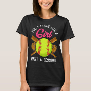 Niedlich & lustig Ja Ich wirbele wie ein Mädchen e T-Shirt