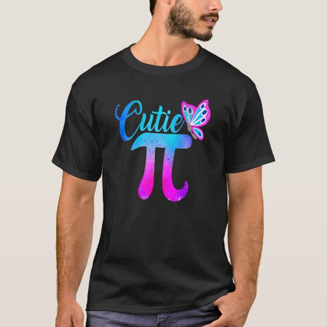 Niedlich & lustig Süsse Pi Math Pie Butterfly Ador T-Shirt (Vorderseite)