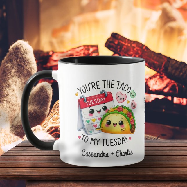 Niedlich & lustig "Taco to My Tuesday" individuell Tasse (Cute & Funny "Taco to My Tuesday" Customized Mug)