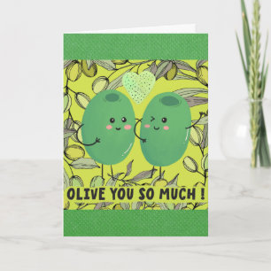 Niedlich Lustige Olive Liebt Dich Ich Liebe Dich Karte