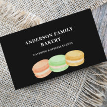 Niedlich Macarons Bakery Business Card