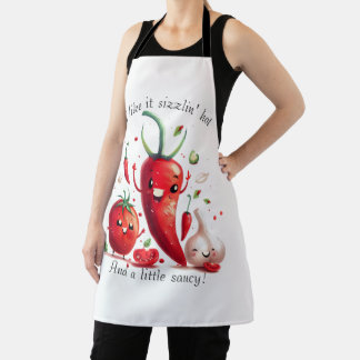 Niedlich mag ich es Hot Veggie-Zeichen GRILLEN Schürze