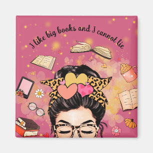 Niedlich mag ich große Bücher Magnet