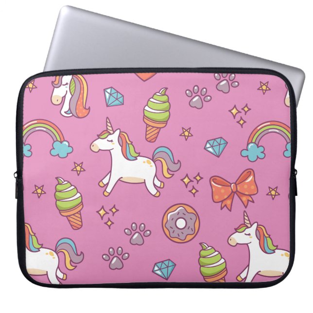 Niedlich Magic Unicorn Laptopschutzhülle (Vorderseite)