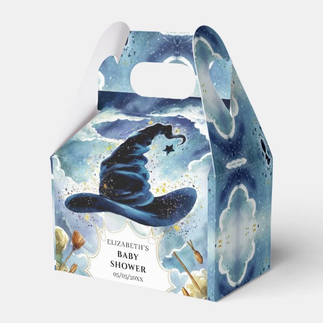 Niedlich Magical Wizard Hat Baby Dusche Geschenkschachtel (Vorderseite)