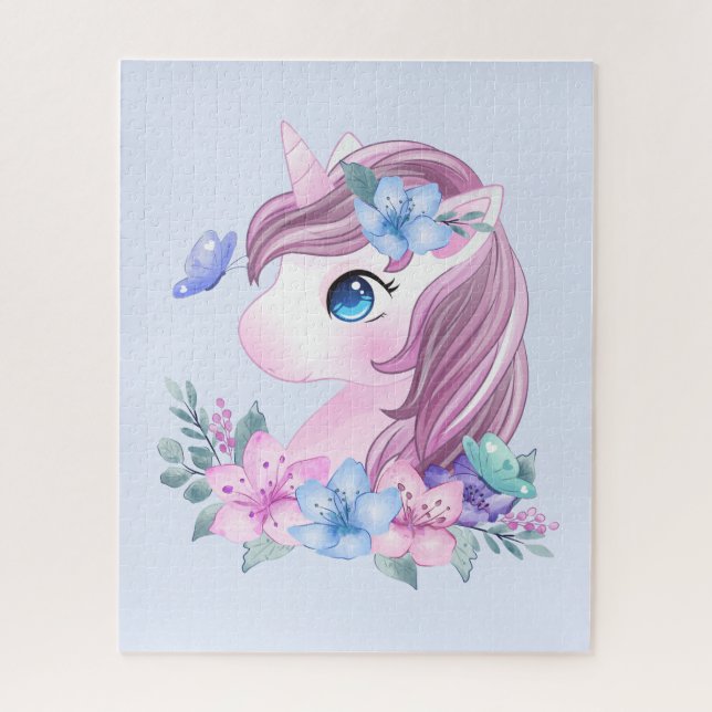 Niedlich & magisch Baby Unicorn mit Big Eyes (Vertikal)