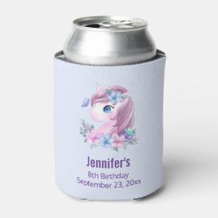 Niedlich & magisch Baby Unicorn mit Big Eyes Gebur Dosenkühler