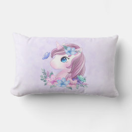 Niedlich & magisch Baby Unicorn mit Big Eyes Lendenkissen