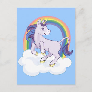 Niedlich Magische Regenbogenfalte Postkarte