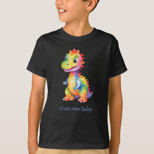 Niedlich Magischer Regenbogen Dinosaur Happy Birth T-Shirt