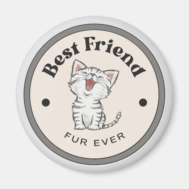 NIEDLICH! Magnet - Bester Freund Fur je - Kitty (Vorne)