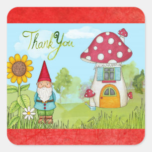 Niedlich Mairy Tale Elf Gnome Danke Stickers