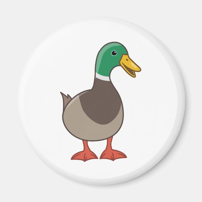 Niedlich Mallard Duck Magnet (Vorne)