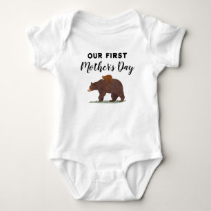 Niedlich Mama Baby Bear 1. Muttertag Strampler