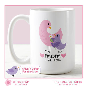 Niedlich Mama Baby Bird Mother Day Kaffeetasse