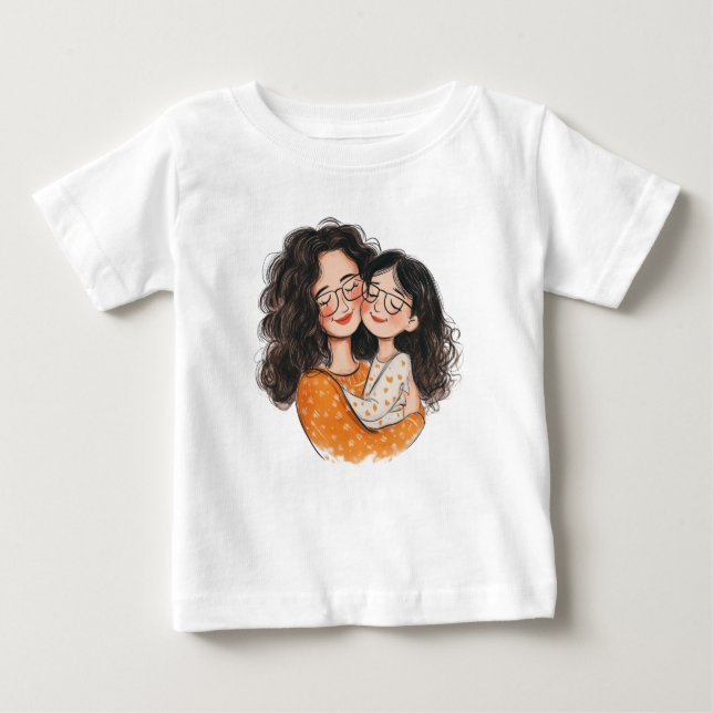 Niedlich Mama Baby T-shirt (Vorderseite)
