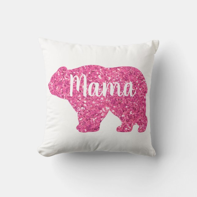 Niedlich Mama Bären Design Mütter Tagesgeschenk Kissen (Vorderseite)
