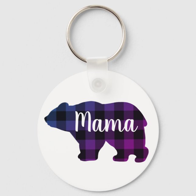 Niedlich Mama Bären Design Mütter Tagesgeschenk Schlüsselanhänger (Vorderseite)