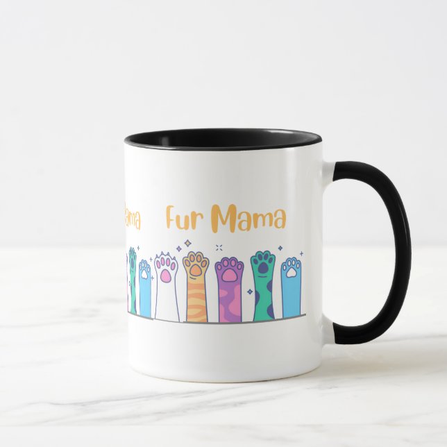 Niedlich Mama Paw Design Tasse (Rechts)