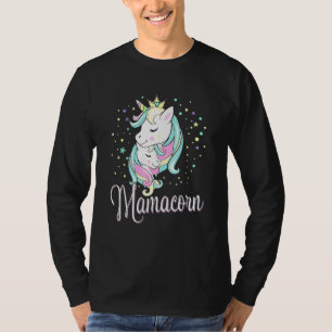 Niedlich Mamacorn Einhornkostüm Mommy Baby Mother  T-Shirt