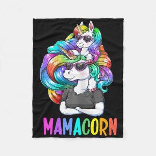 Niedlich Mamacorn Fun Unicorn Mütter Tag Rainbow C Fleecedecke
